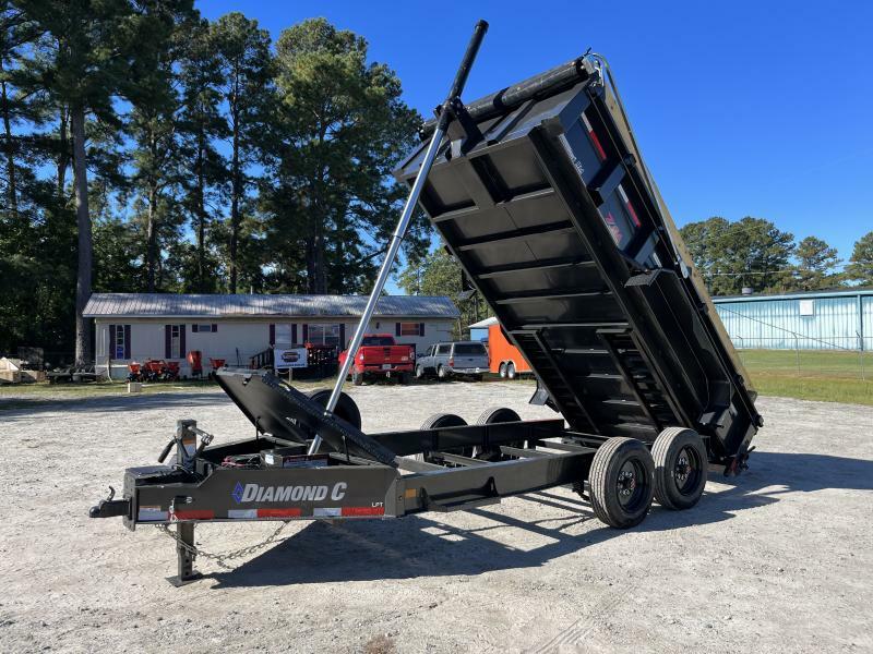 2023 Diamond C LPT dump trailer with the bed raised